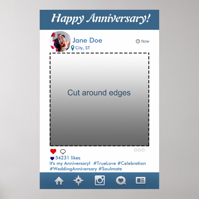 Poster Moldura de Propaganda para Festa de Aniversário do (Frente)