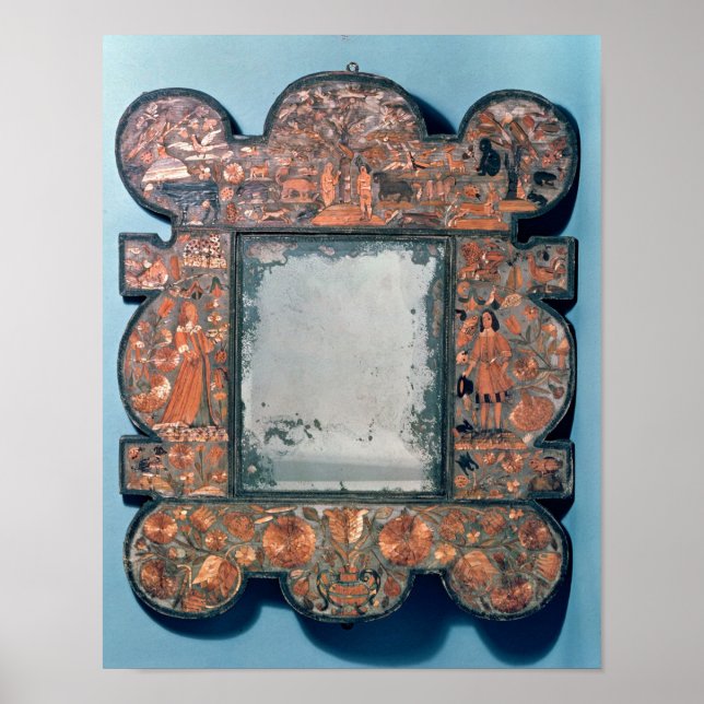 Poster Moldura-espelho-palha, 1670-80 (Frente)