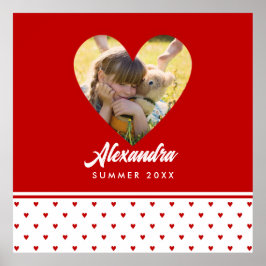 Poster Moldura Personalizada Coração Vermelho em Foto Mod
