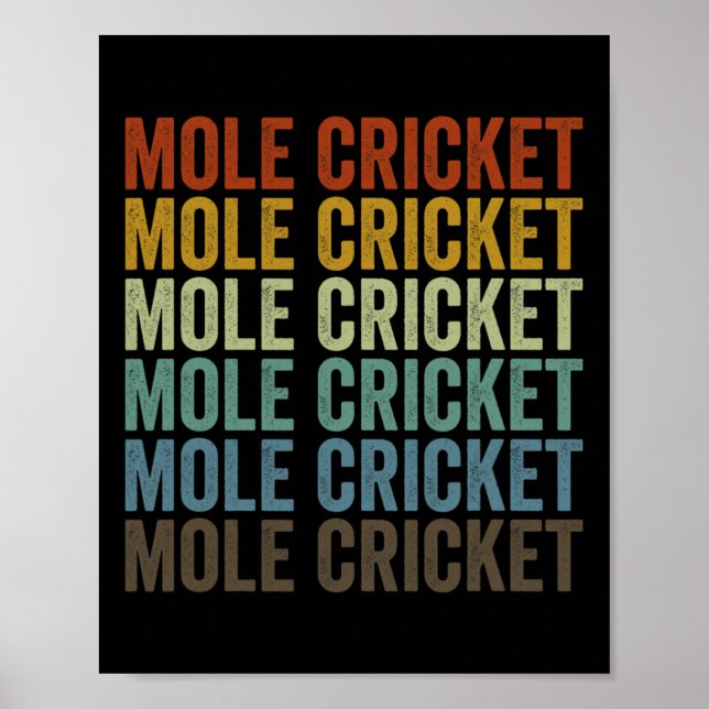 Poster Mole Cricket Retro  (Frente)