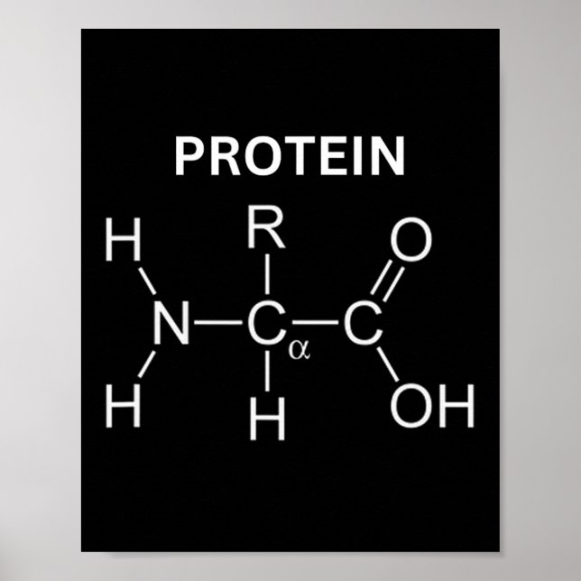 Poster Molécula De Proteína - Giro E Química - Construção (Frente)