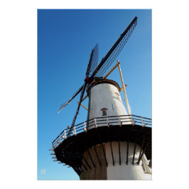 Pôster Molen in Nederland in Willemstad.