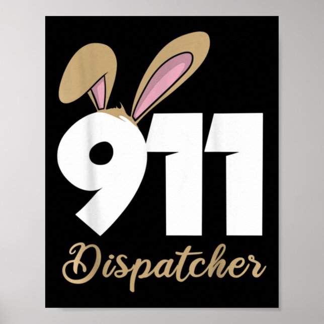 Poster Moletom com capuz de despachante 911 de Páscoa (Frente)