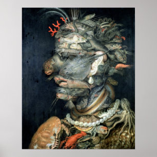 Poster Molhe, (óleo em canvas), Arcimboldo, Giuseppe