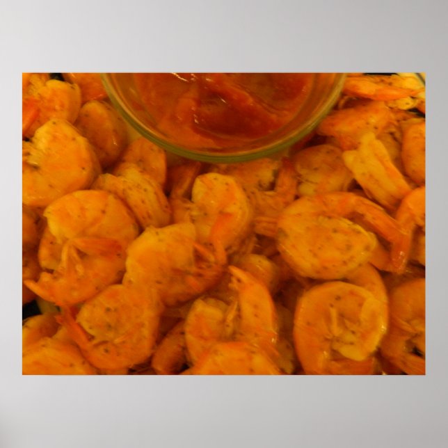 Pôster Molho de Camarão e Cocktail vapor (Frente)