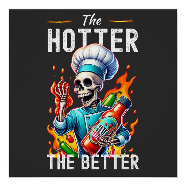 Pôster Molho de carregando esquelético engraçado de Chef  (Frente)