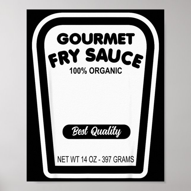 Poster Molho de Fritura Gourmet Divertido Fácil Fantasia  (Frente)