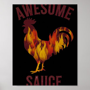 Poster Molho de Galo Molho de Frango Awesome Sauce Homens