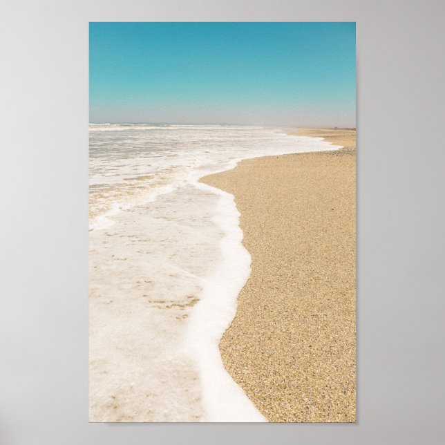 Poster Molho Pastel Ocean Sandy Beach Sky Waves Foam (Frente)