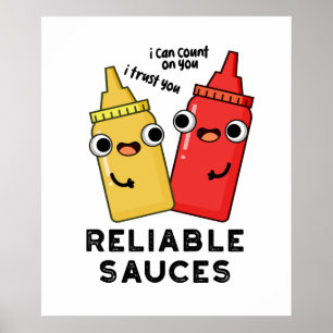 Poster Molhos confiáveis, Comida engraçada