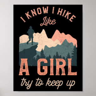 Poster Molinete Feminino Engraçado de Caminhada Eu Sei qu