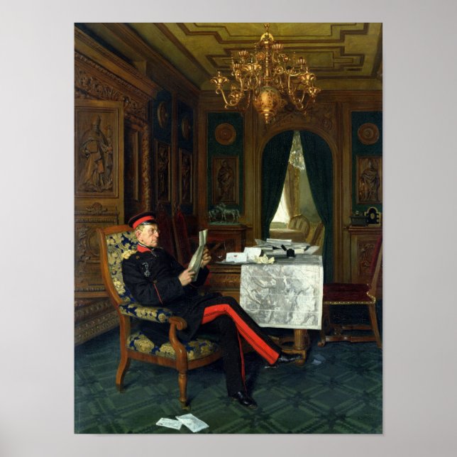 Pôster Moltke em Versalhes, 1872 (Frente)