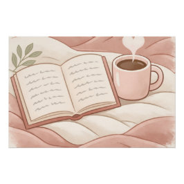 Pôster Momento Aconchegante de Leitura - Design para Aman
