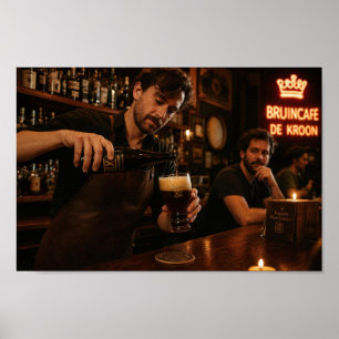 Poster Momento de Cerveja Artesanal à Luz de Velas no Car
