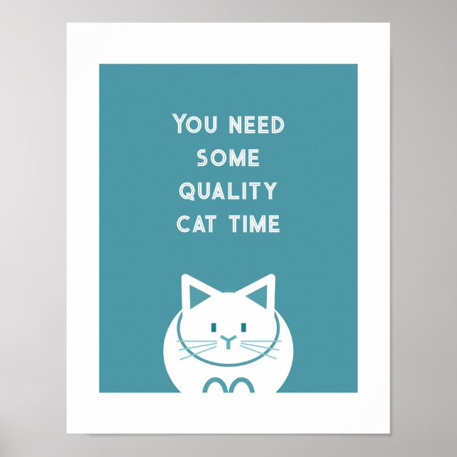 Poster Momento de Qualidade com Gatos  (Frente)