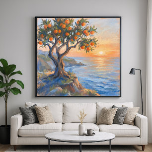 Poster Momento Laranja - Cena em Estilo Pastel Impression