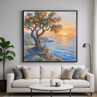 Poster Momento Laranja - Cena em Estilo Pastel Impression