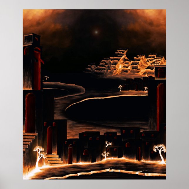 Poster "Momentos Depois" - misteriosa arte enigmática. (Frente)