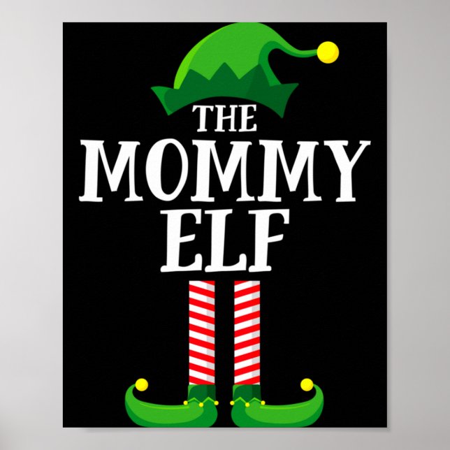 Poster Mommy Elf Matching Family Christmas Party  (Frente)