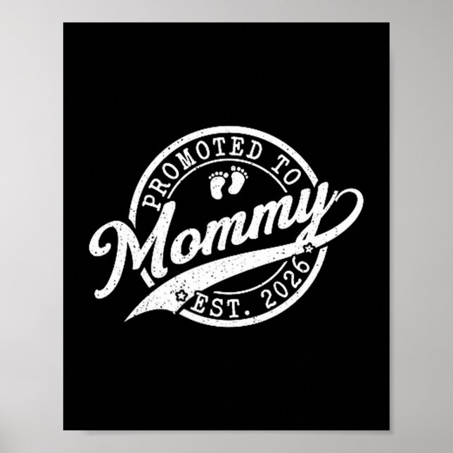 Poster Mommy Est 2026 New Mom Announcement Promoted To Mo (Frente)
