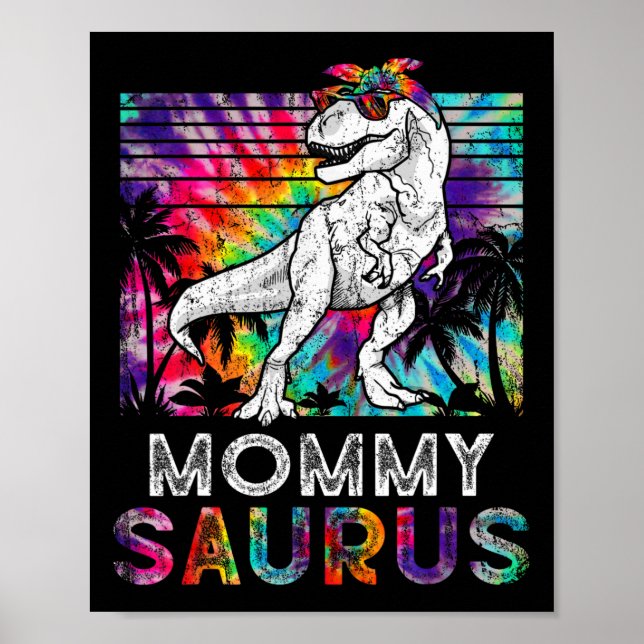 Poster Mommysaurus Dinossauro Mamãe Saurus Família Combin (Frente)