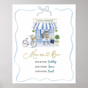 Poster Momosa Bar de café parisiense