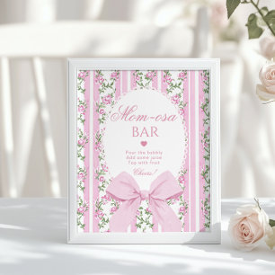 Poster Momosa bar Pink Bow Love Shack Baby