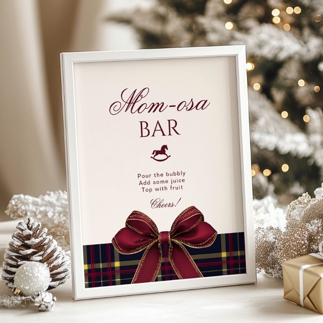 Poster Momosa bar Red Bow Rocking Horse Plaid (Criador carregado)