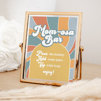 Poster Momosa Groovy - Letra Sunshine - Sinal de Bar