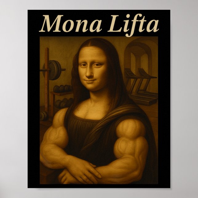 Poster Mona Lifta Bodybuilding Funny Gift (Frente)