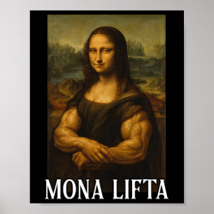 Poster Mona Lifta Bodybuilding Funny Gift