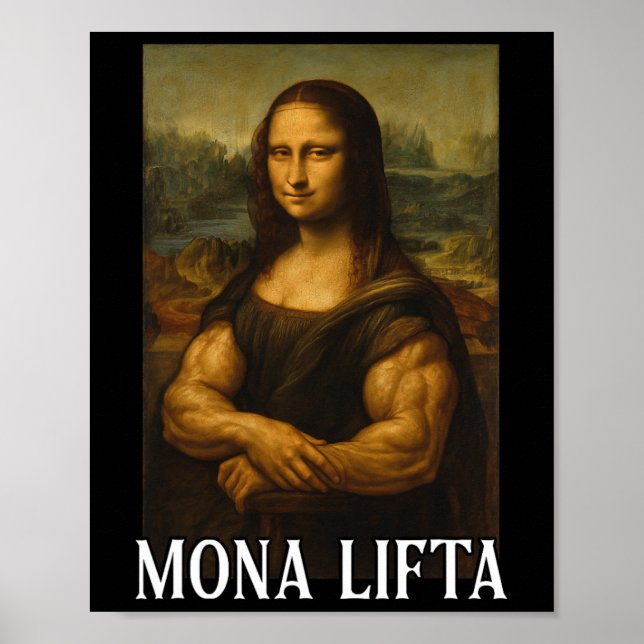 Poster Mona Lifta Bodybuilding Funny Gift (Frente)