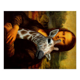 Pôster Mona Lisa ama Girafas