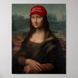 Poster Mona Lisa and Make Art Great Again