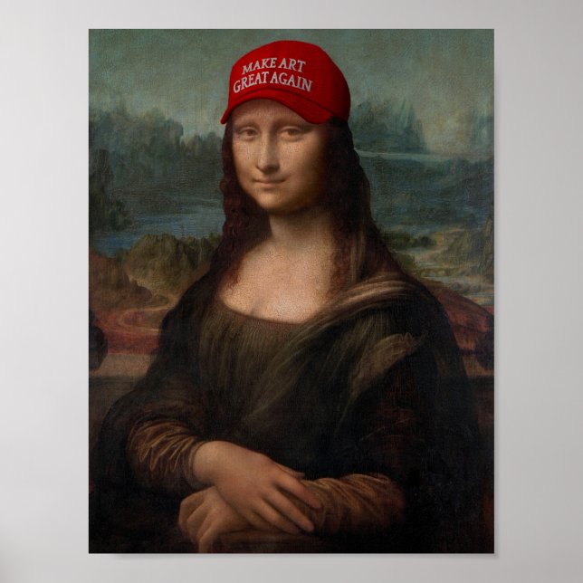 Poster Mona Lisa and Make Art Great Again (Frente)
