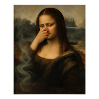 Pôster Mona Lisa Apertando o Nariz