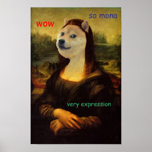 Pôster Mona Lisa Artística Doge