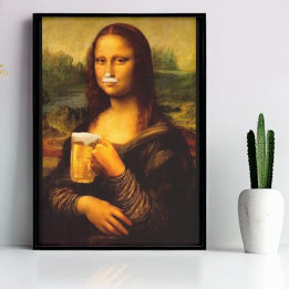 Poster Mona Lisa bebendo Beer lover