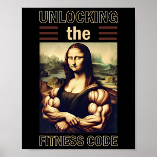 Poster Mona Lisa Bodybuilding Muscle Gym Weising Wo