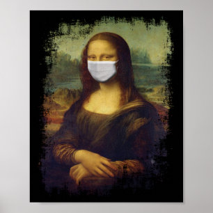 Poster Mona Lisa Com Máscara