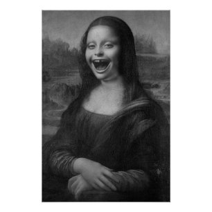Pôster Mona Lisa com um novo sorriso