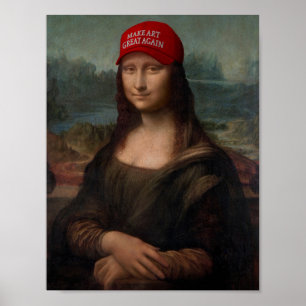 Poster Mona Lisa e Faça a Arte Grande Novamente