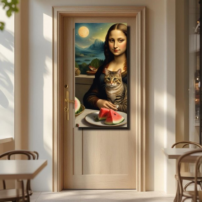 Pôster Mona Lisa e seu gato - Víbos de verão \ (Criador carregado)