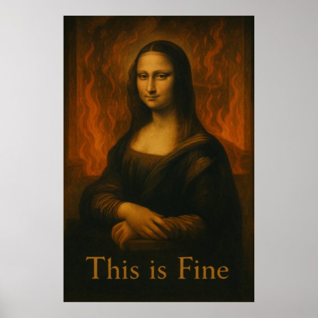 Poster Mona Lisa, este é o Fine Meme (Frente)