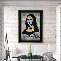 Mona Lisa Grafite Street Art Pop Cultura