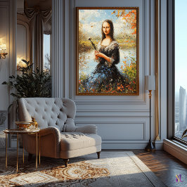 Poster Mona Lisa Inspirada no Impressionismo