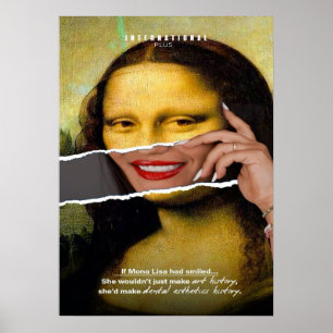 Poster mona lisa, leonardo da vinci, arte clássica, renas