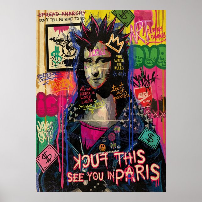Poster mona lisa, leonardo da vinci, arte clássica, renas (Frente)