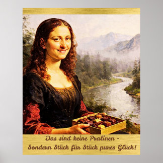 Poster Mona Lisa mag Pralinen