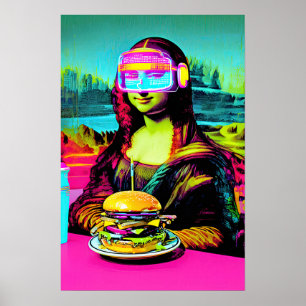 Poster Mona Lisa Meme Arte Pop 